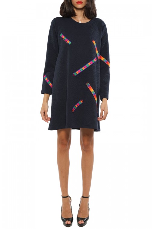 Robe Bleue Cotton Piqué