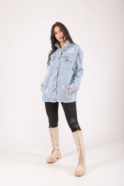 VESTE JEAN OVERSIZE PIÈCE...