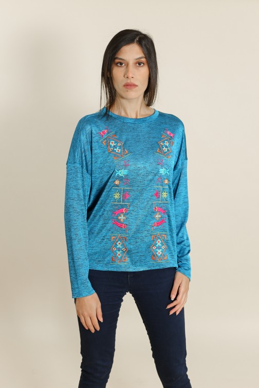 T-Shirt Berbère Bleu