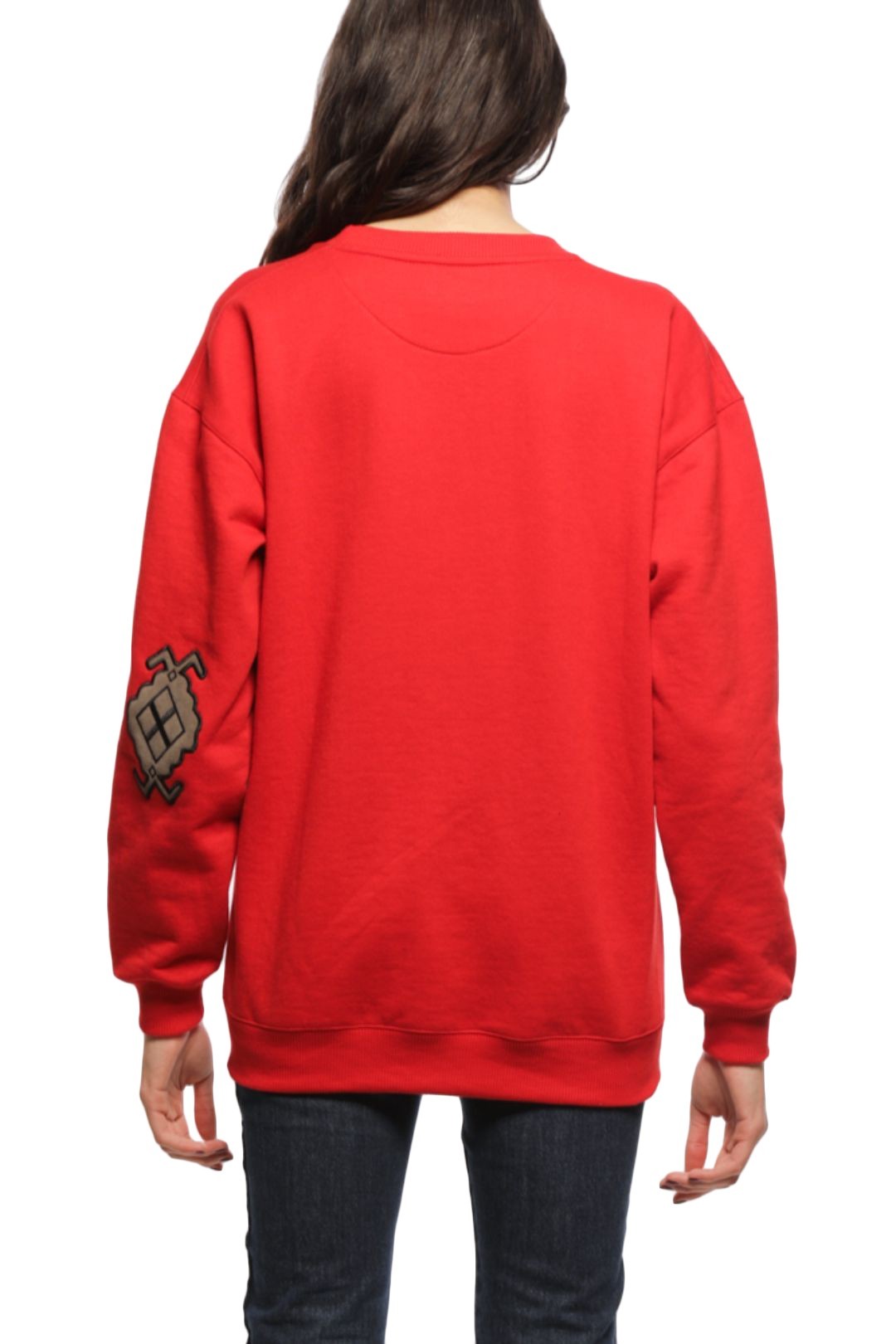 SWEAT-SHIRT ROUGE OVERSIZE