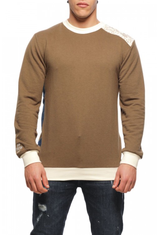 SWEAT-SHIRT HOMME COULEUR TAUPE