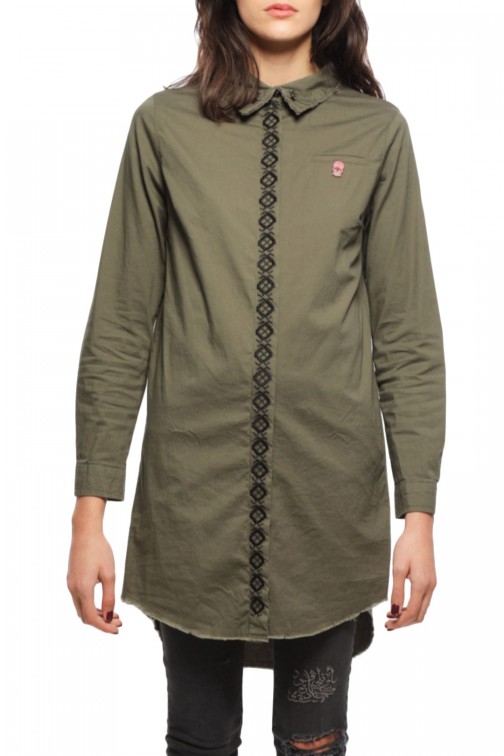 CHEMISE ROBE VERTE