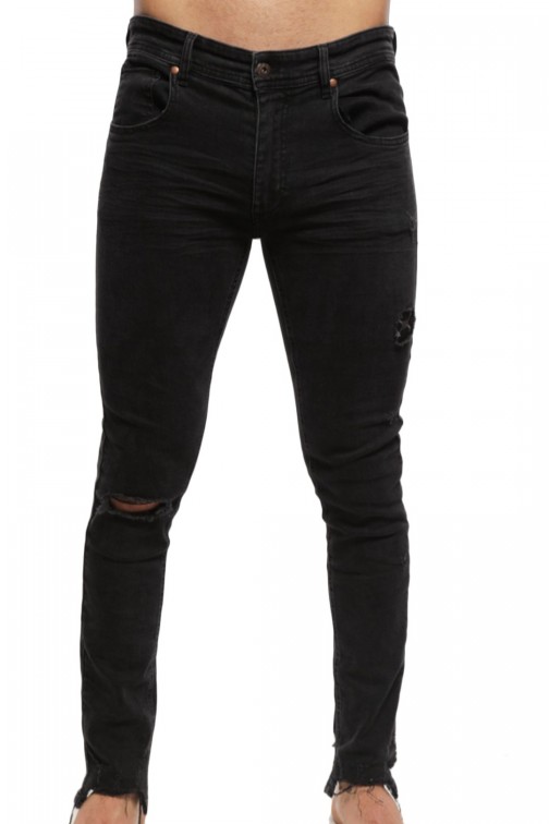 PANTALON JEAN NOIR SKINNY & STRETCH