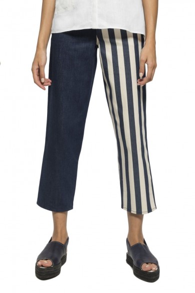 Half striped jeans