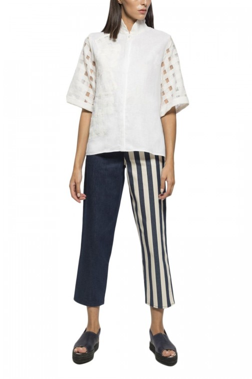 Half striped jeans