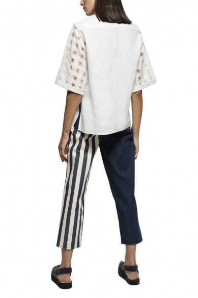 Half striped jeans