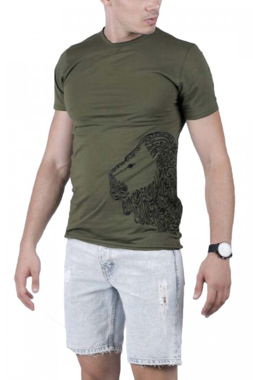 T-SHIRT BORDEAUX VERT