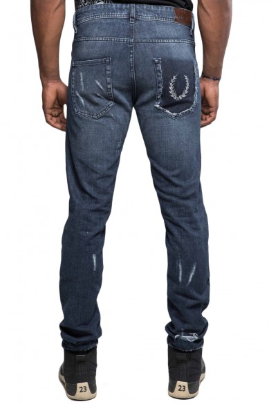 PANTALON JEAN HOMME BLEU DÉLAVÉ