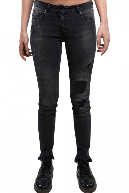 PANTALON JEAN NOIR DÉLAVÉ