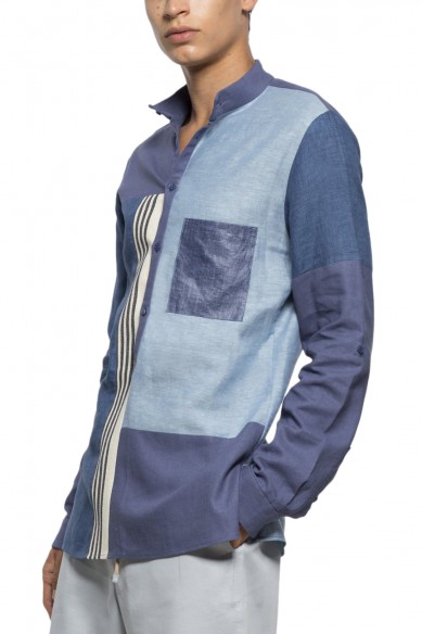 Hassene patchwork shirt