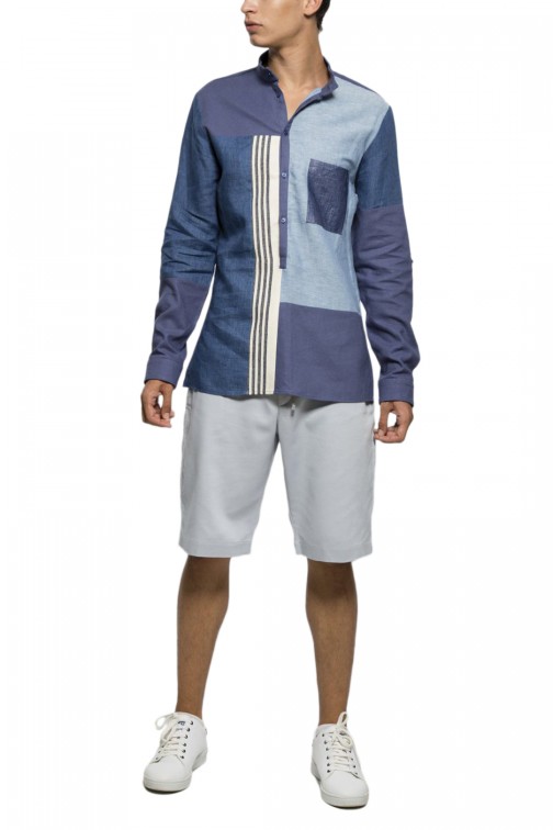 Hassene patchwork shirt