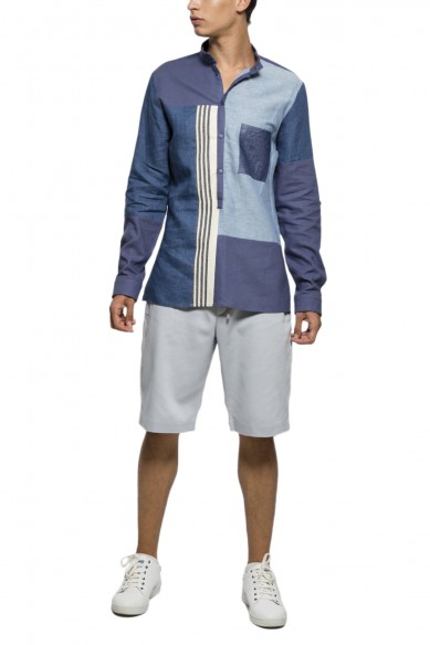 Hassene patchwork shirt