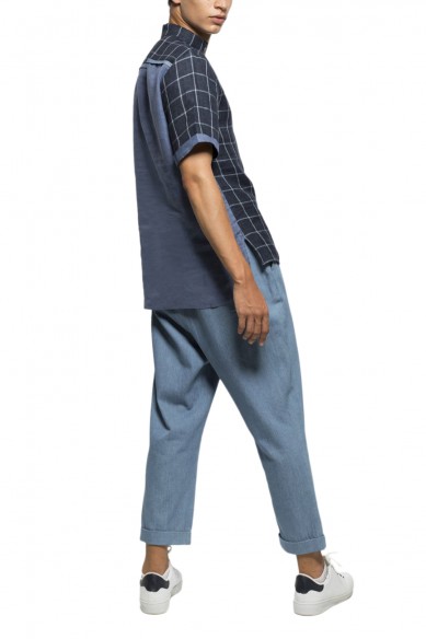 Rolled up baggy pants